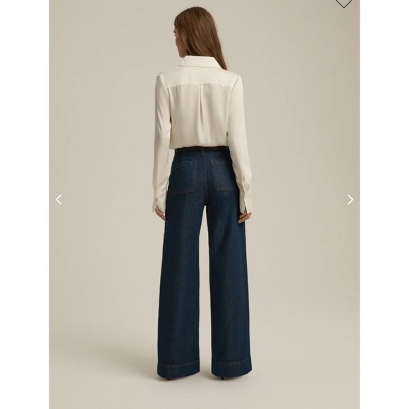 NWT Favorite Daughter Mischa High Rise Wide Leg Jeans Denim in Pepper Blue 30 - Picture 4 of 16